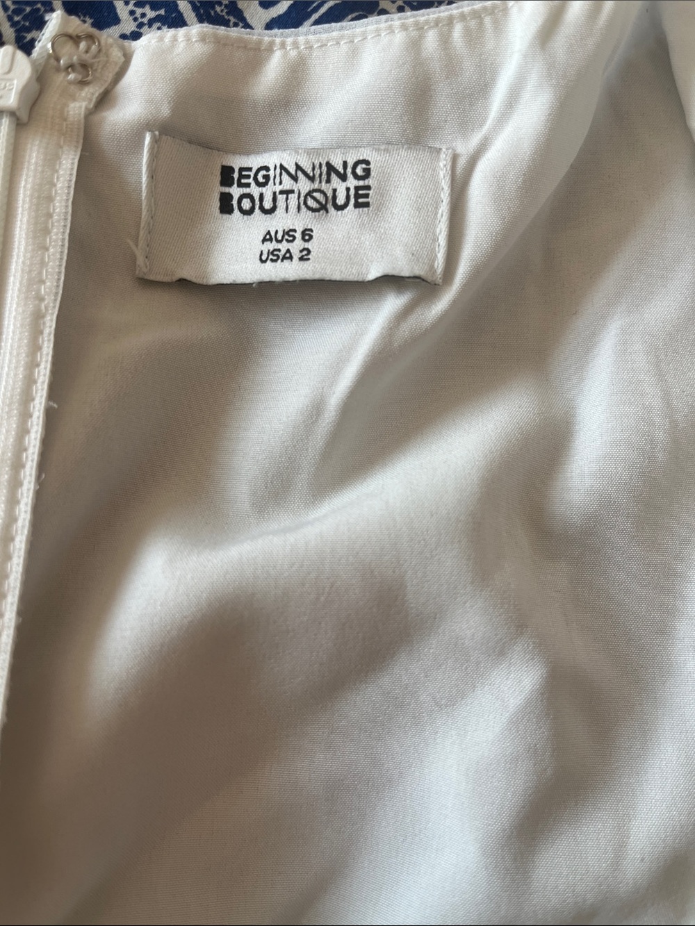Beginning Boutique Lucy White Long Sleeve Mini Dress, size 2 - Picture 3 of 6
